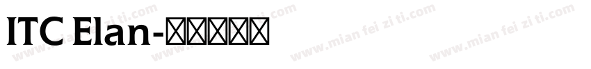 ITC Elan字体转换